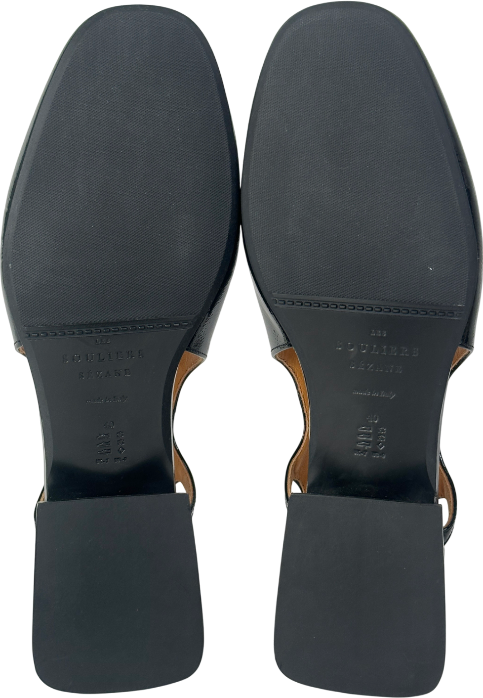 Sezane Black leather Livie Babies Mary Jane shoes UK 7 EU 40 👠