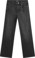Massimo Dutti Black Straight-leg High-waist Jeans UK 10