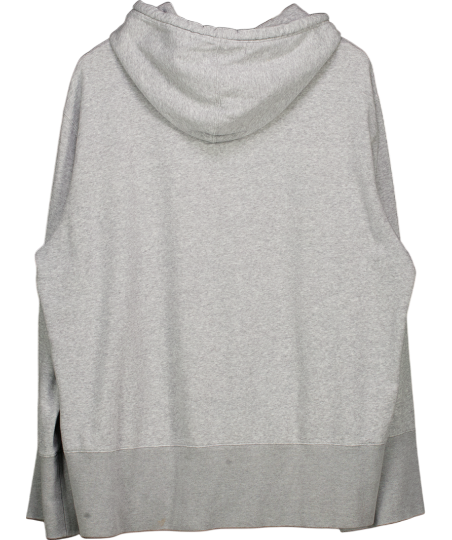 adidas Grey Oversized Statement Hoodie UK M