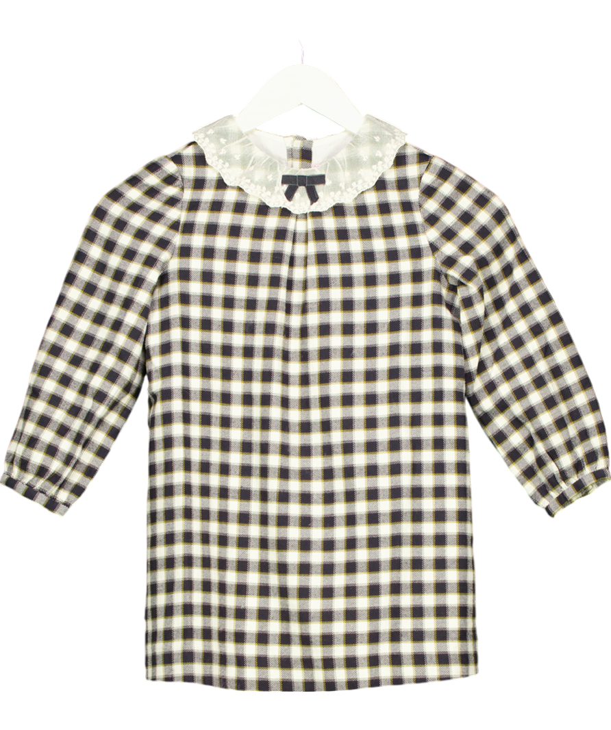 Bonpoint Blue Cotton Checked Dress 6 Years
