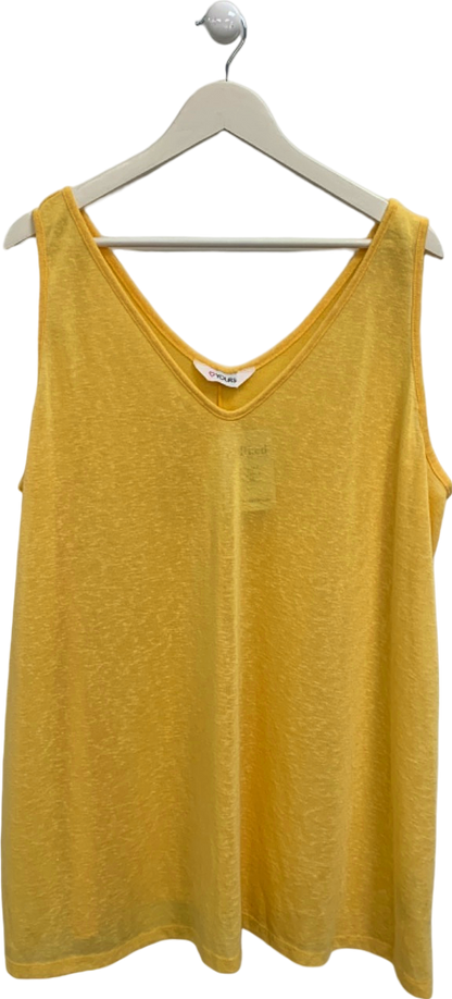 Yours Yellow Sleeveless Top UK 26-28