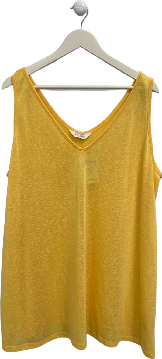 Yours Yellow Sleeveless Top UK 26-28