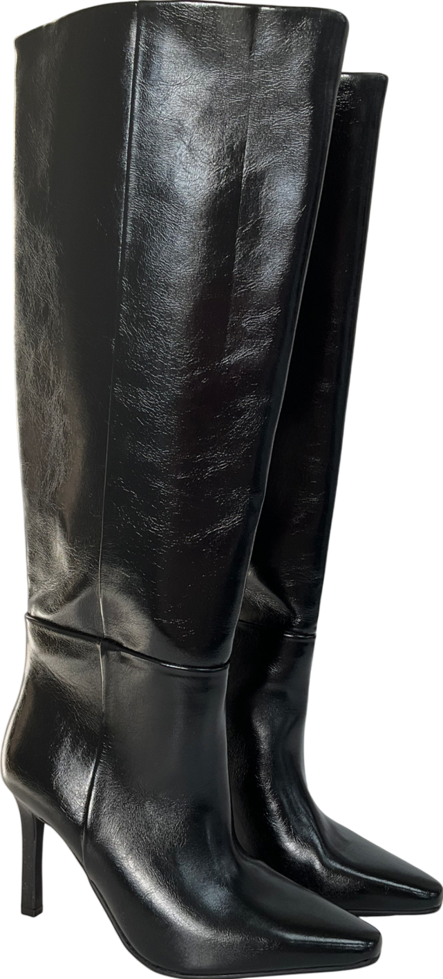 River Island Black Heeled High Leg Boots UK 5 EU 38 👠
