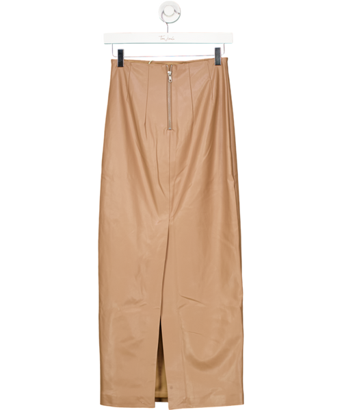 Camila Coelho Beige Bruna Maxi Skirt UK XS