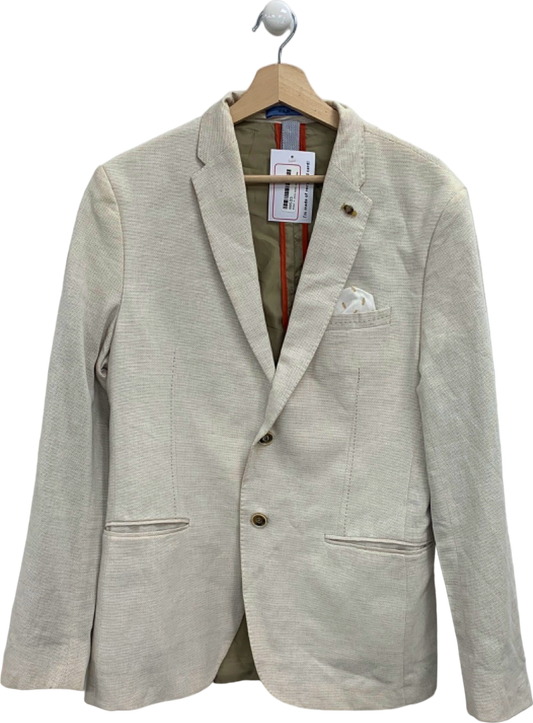 Zara Man Beige Textured Blazer UK M