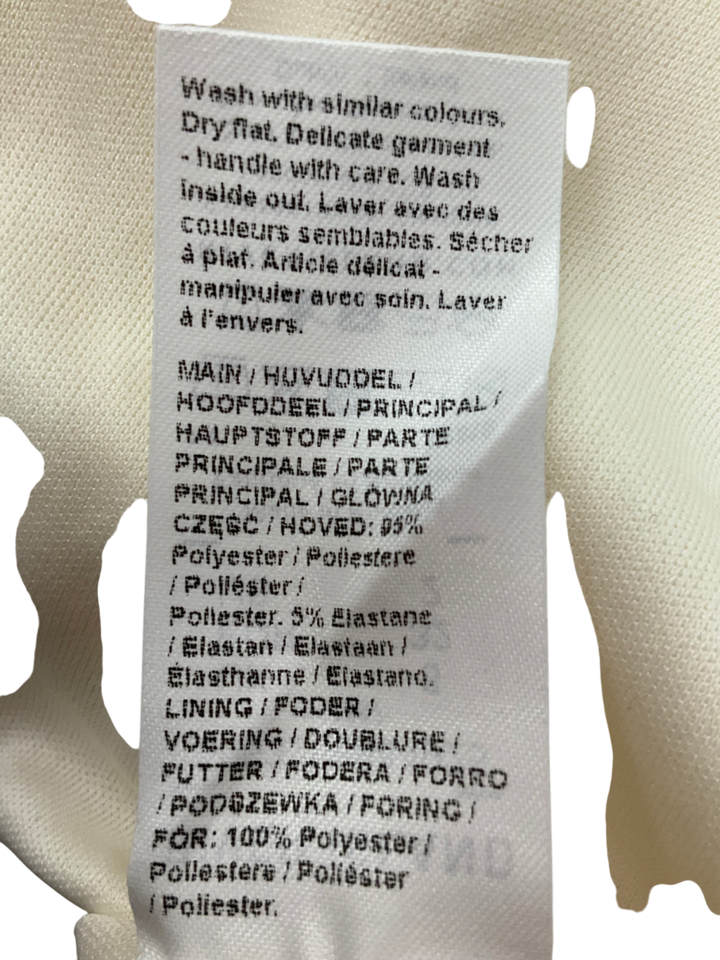 River Island Cream Drape Asymmetric Top UK 6