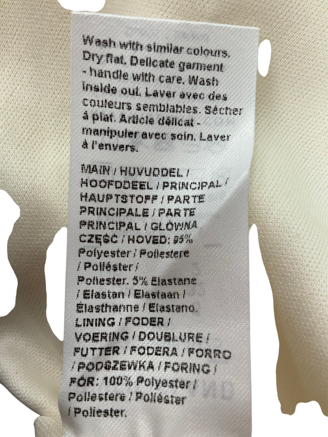 River Island Cream Drape Asymmetric Top UK 6