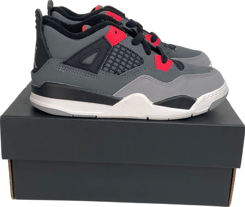 Jordan Grey 4 Retro Td 'infrared' Trainers Infant UK 9.5 EU 27 👼