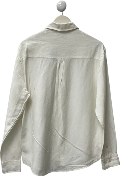 ZARA White Oversize Cotton Muslin Shirt UK S