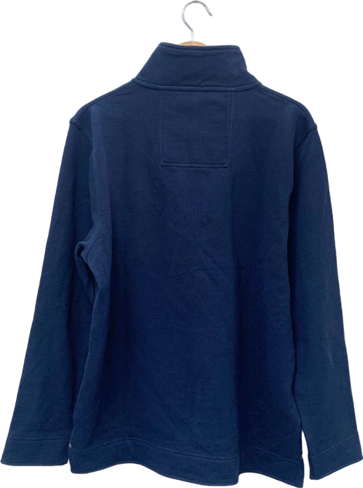 Crew Clothing Company Navy Half-Zip Sweatshirt Large