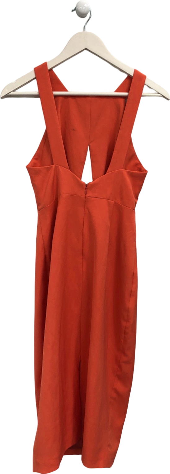 AQ/AQ Red Cutout Midi Dress UK 8