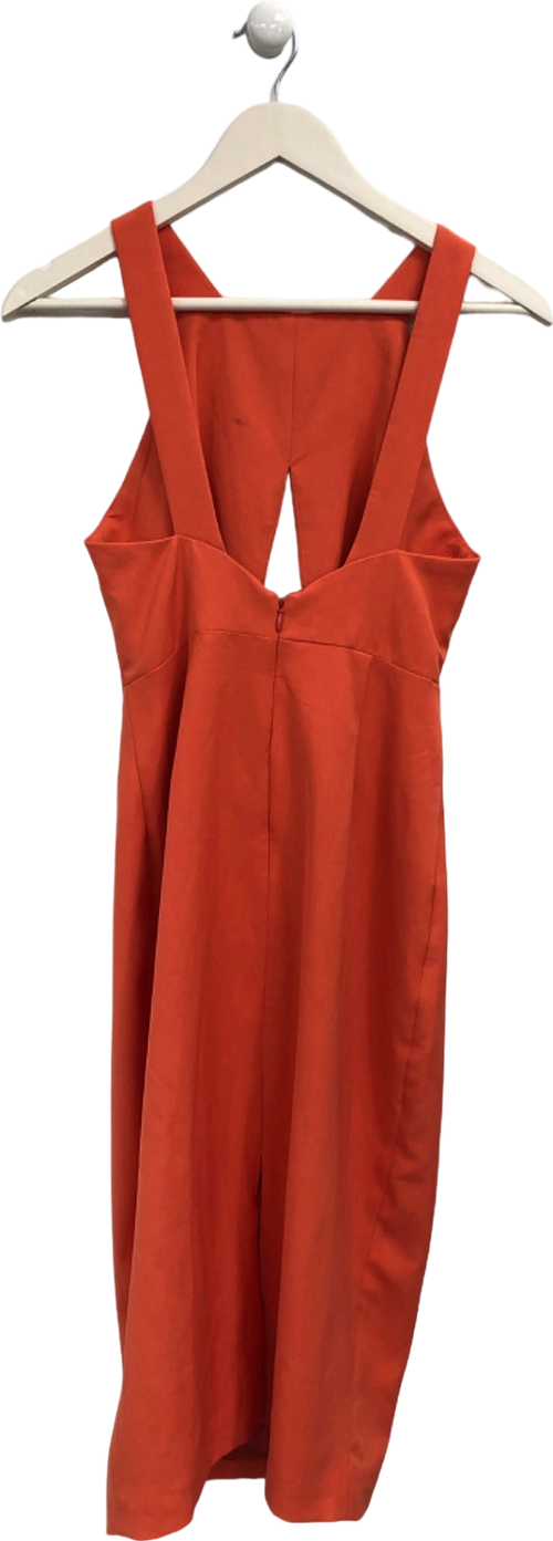 AQ/AQ Red Cutout Midi Dress UK 8