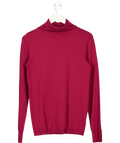 TALBOTS Red Cotton Modal Perfect Turtleneck - Port Wine UK S