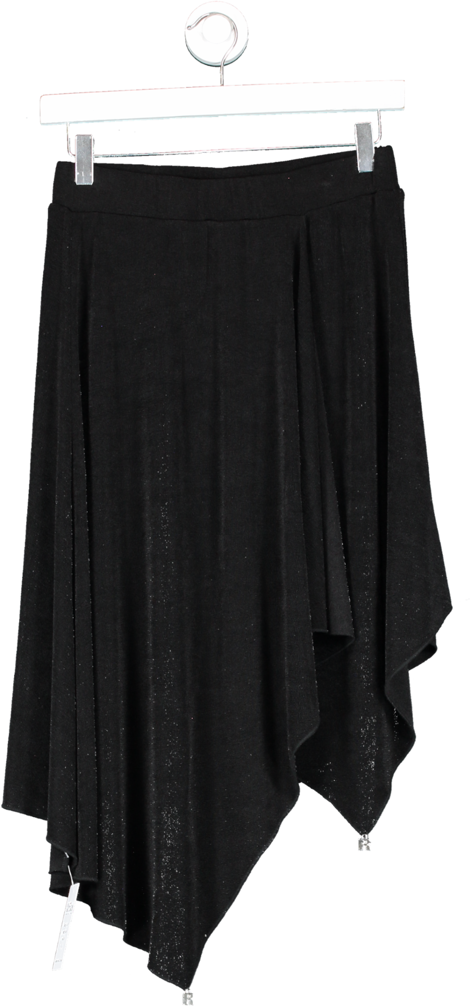 Rotate Black Asymmetric Jersey Skirt UK S/M