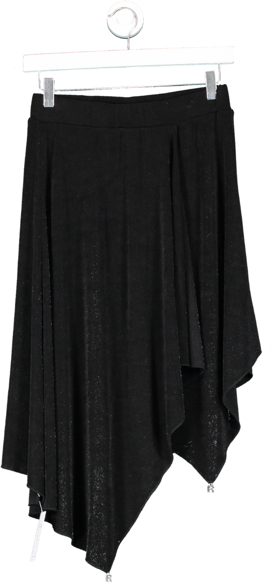 Rotate Black Asymmetric Jersey Skirt UK S/M