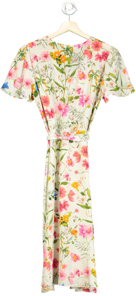 LilySilk Floral Midi Dress UK 8