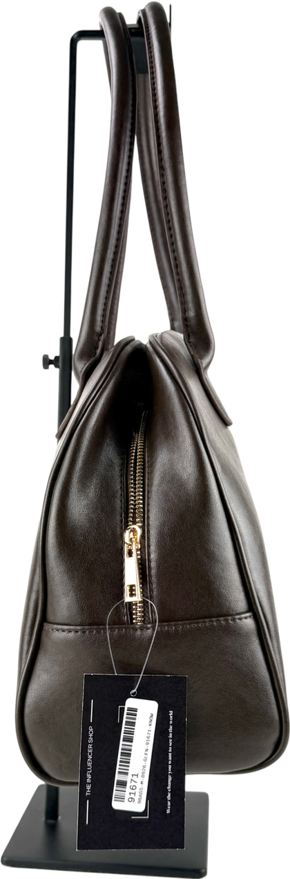 ASOS Brown Double Zip Bowler Bag One Size