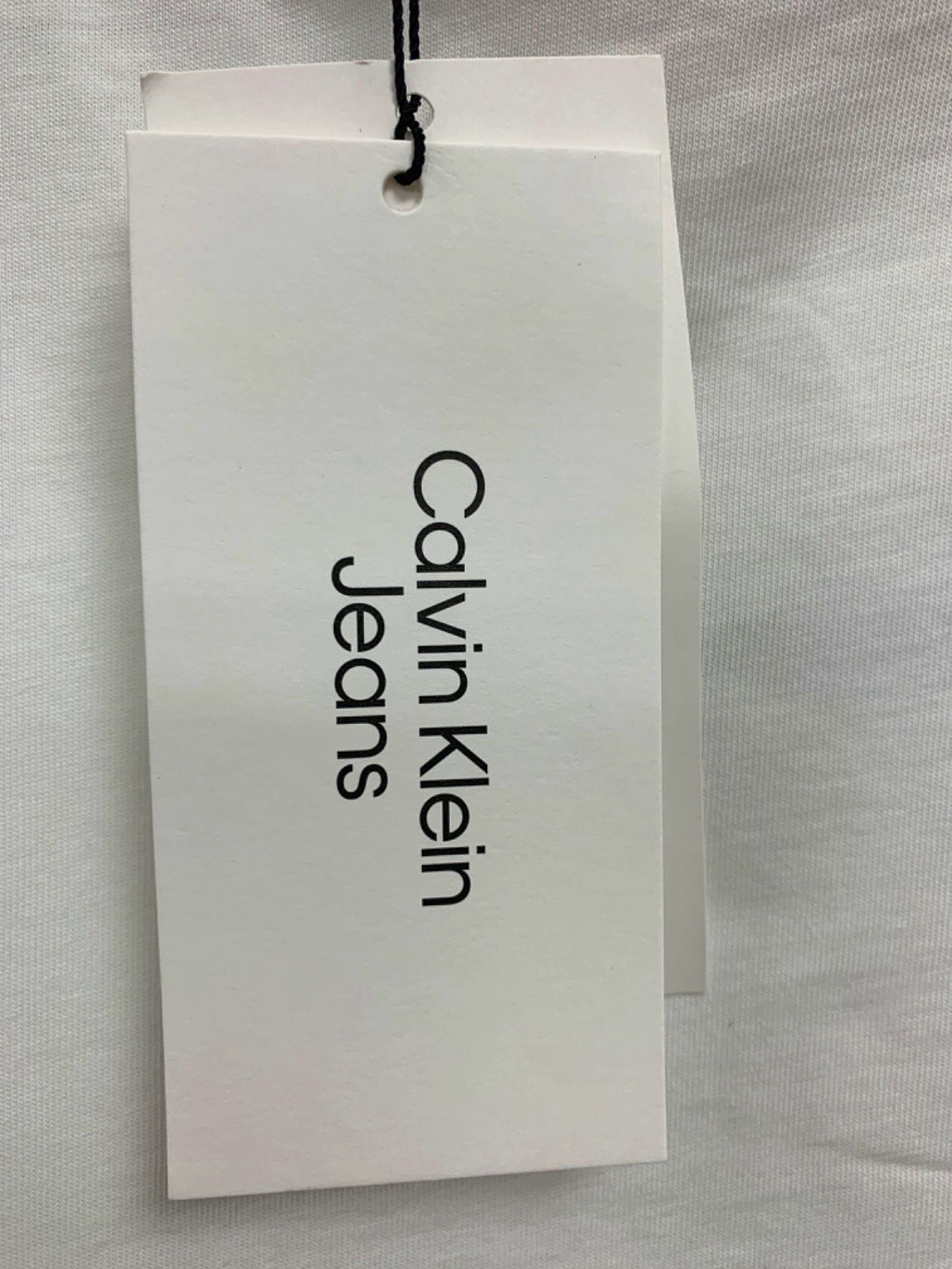 Calvin Klein Bright White Graphic Logo T-shirt UK M