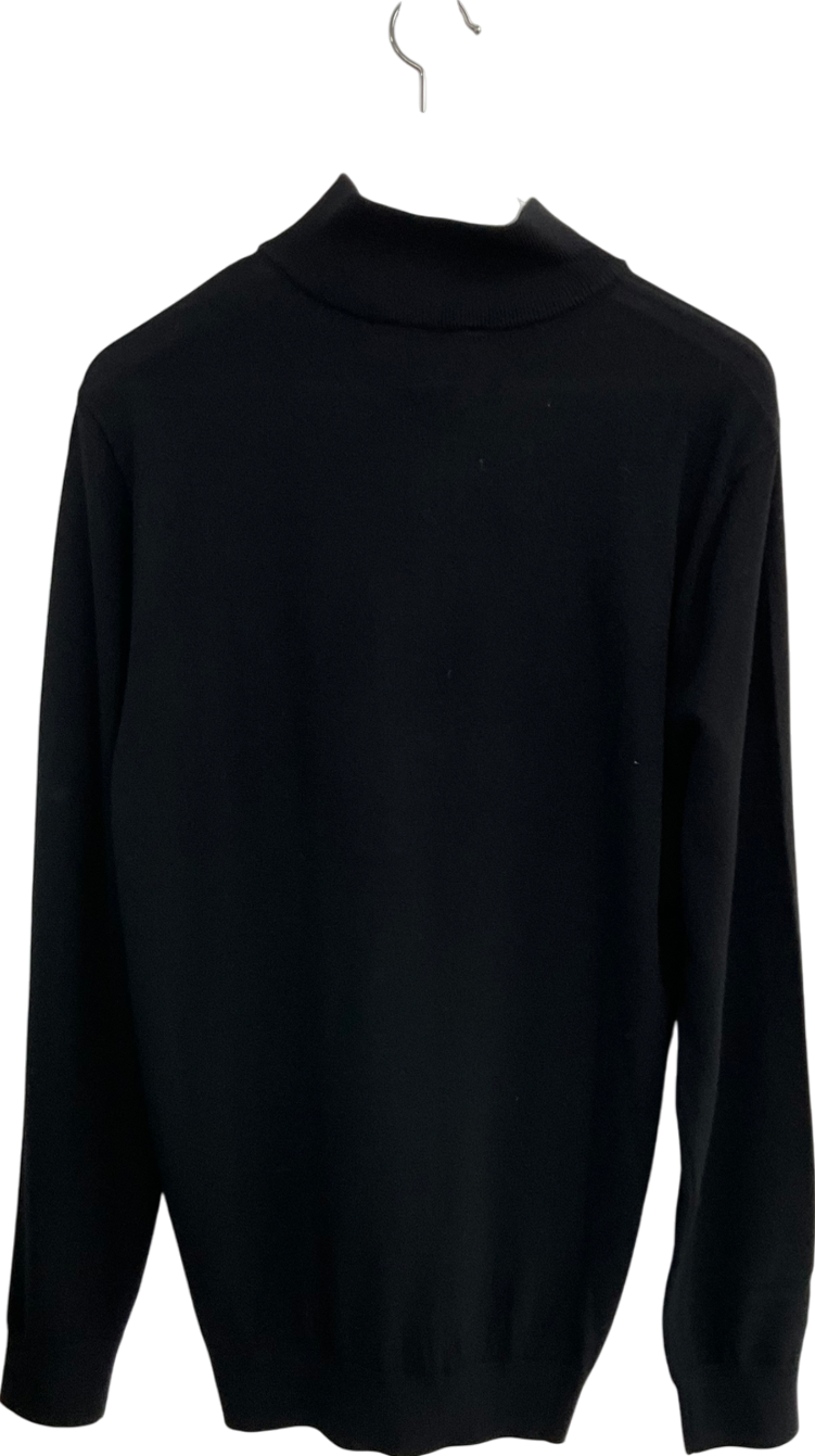 Very Black 1/4 Zip Knitted Sweater UK M