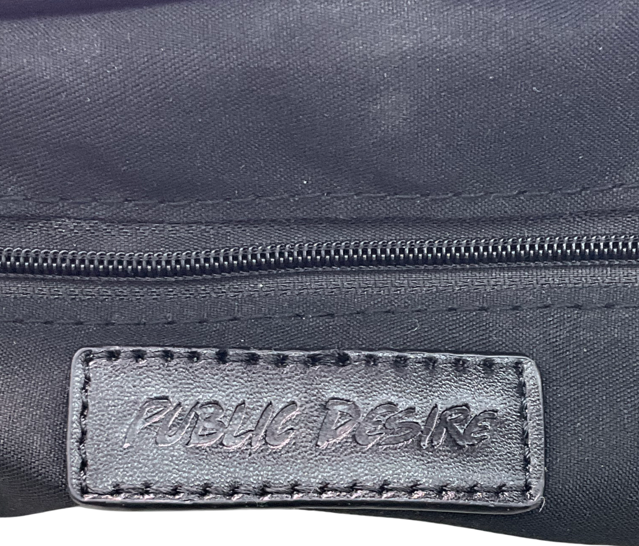 Public Desire Black Woven Clutch Bag