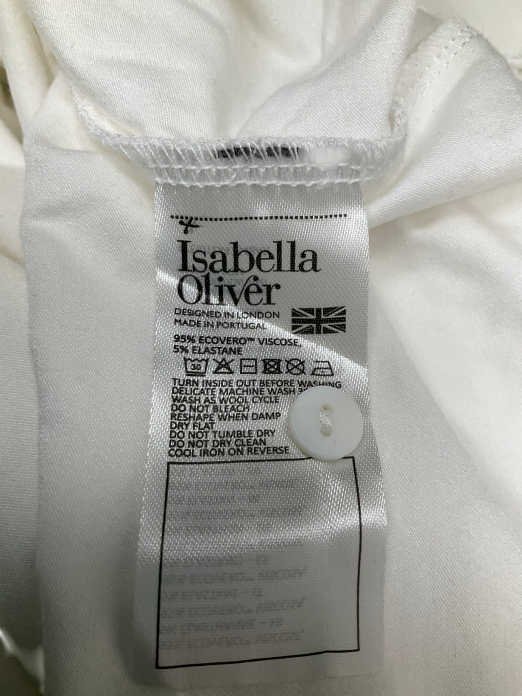 Isabella Oliver White Imogen Maternity Blouse UK 12