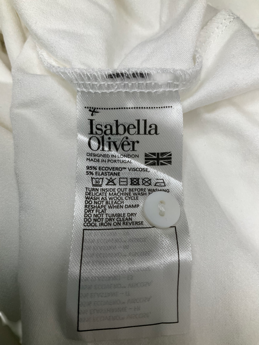 Isabella Oliver White Imogen Maternity Blouse UK 12