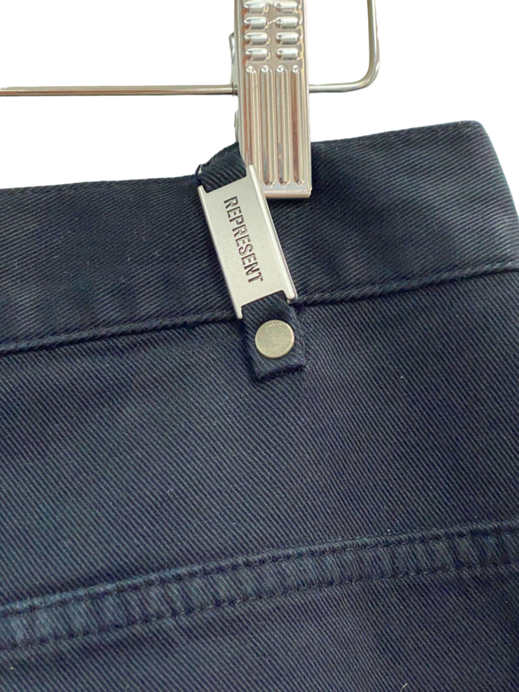 Represent Black Heavy Cargo Pants UK M