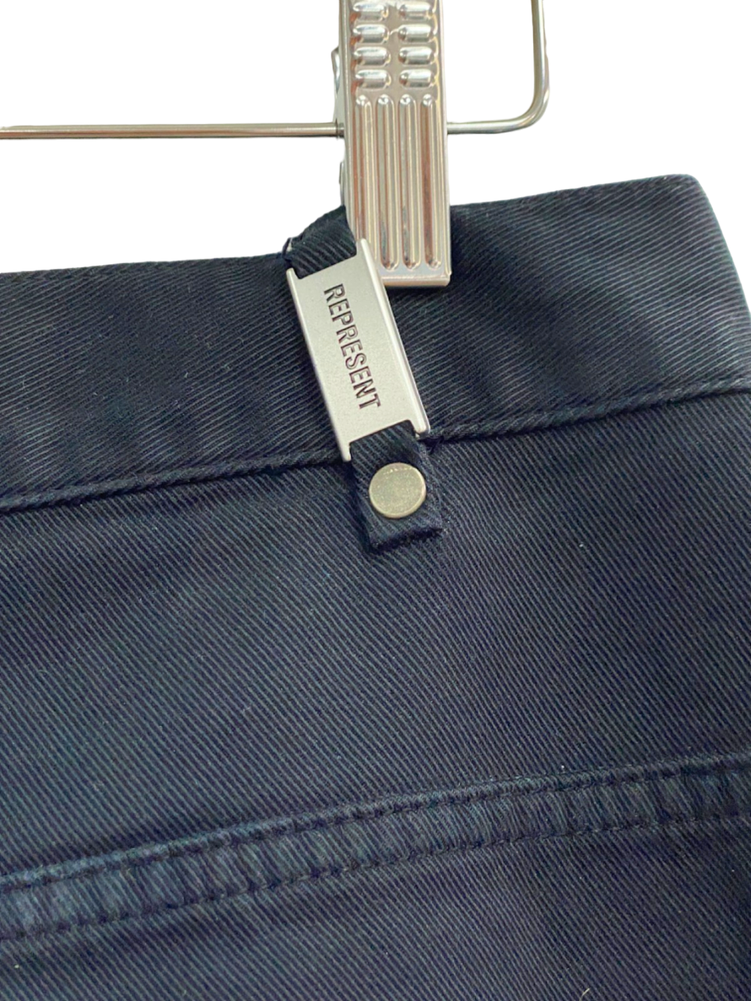 Represent Black Heavy Cargo Pants UK M