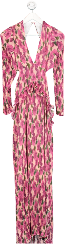 ALB Anne Louise Pink Runway Floral Dress UK 8