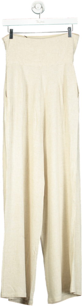 4th + Reckless Beige Constance Jumpsuit UK 6