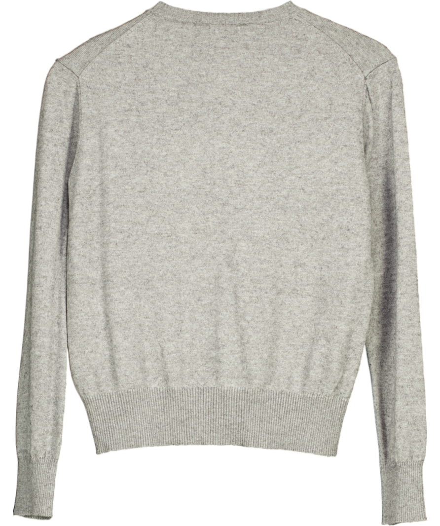 Albaray Grey Cotton & Cashmere Blend Cardigan UK 10