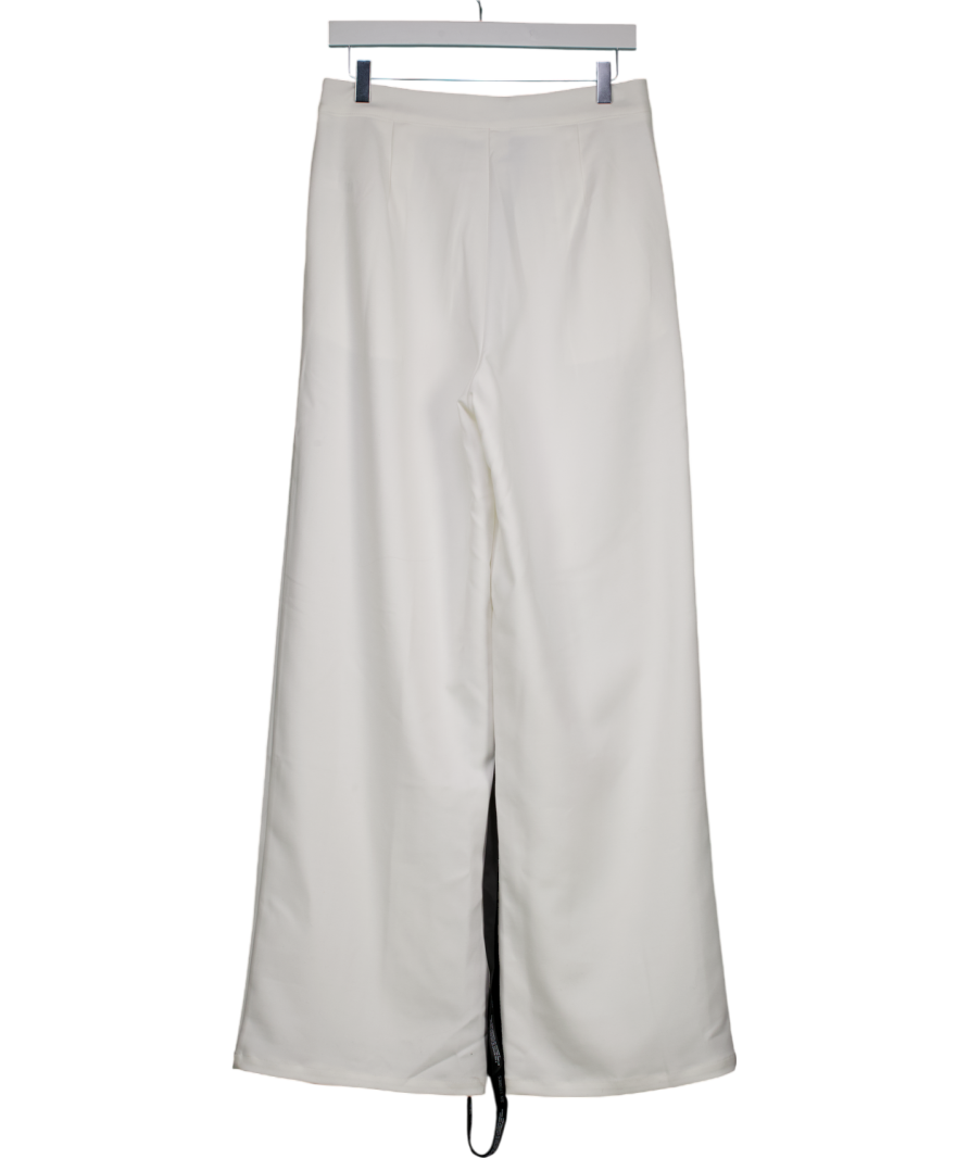 six stories Cream Pleated Wide Leg Trousers UK 10
