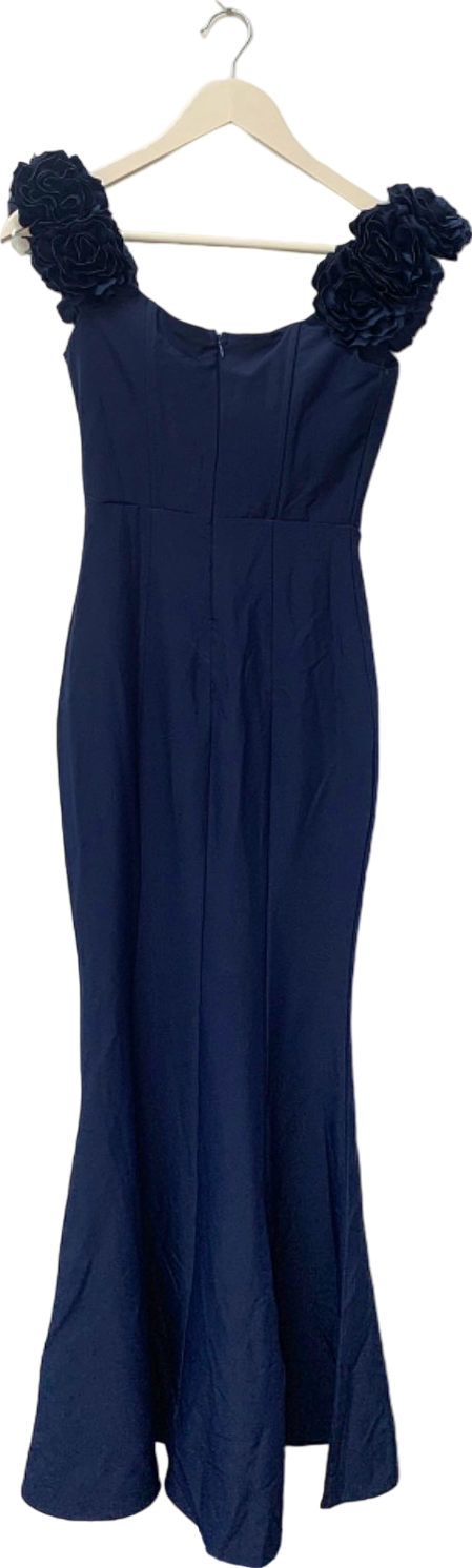Fashion Nova Navy Rosie Maxi Dress UK XS
