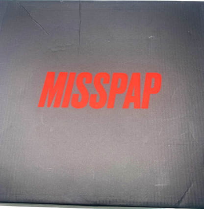 MISSPAP Brown Leather Look Low Heel Knee High Boots UK5