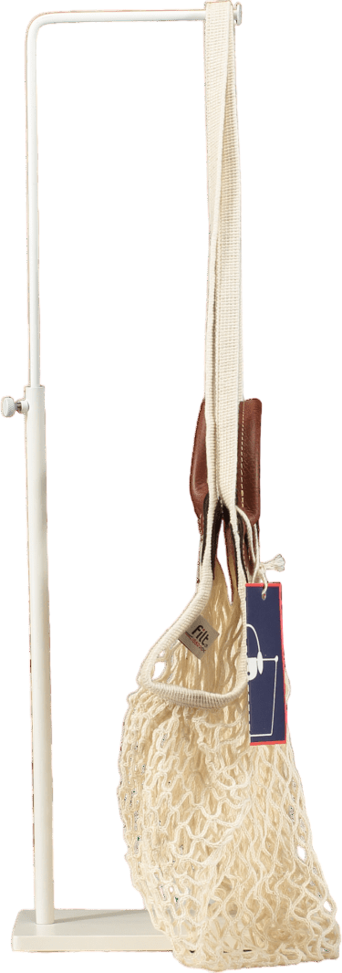 LONGCHAMP Cream Le Pliage Filet Top Handle Net Bag, Ecru