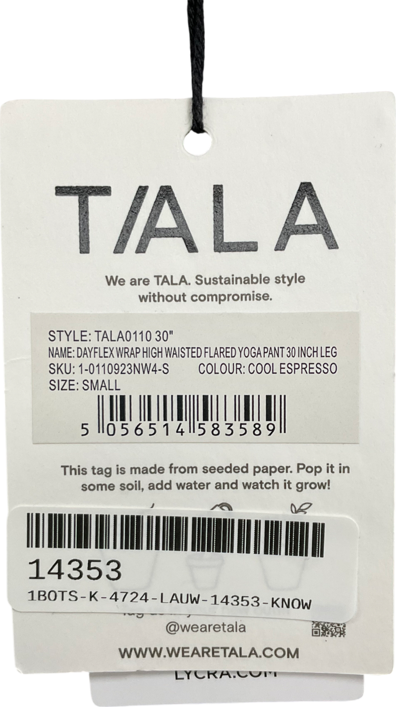 T/ALA Brown Dayflex High Waisted Flared Yoga Pant UK S