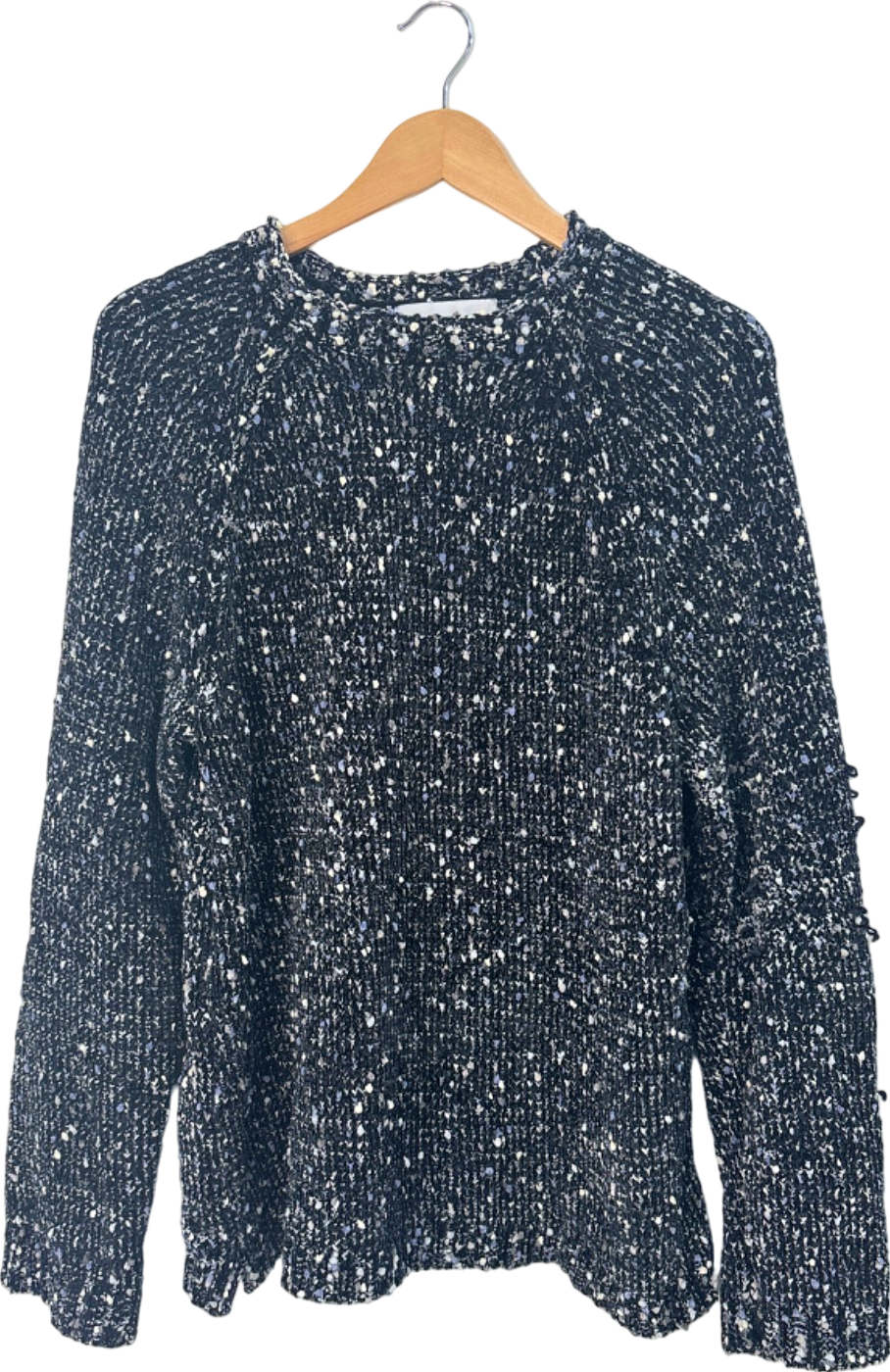 House of Sunny Black Sequin Jumper L