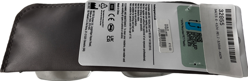 foster grant Dunlin Lenses Reading Glasses  Black +3