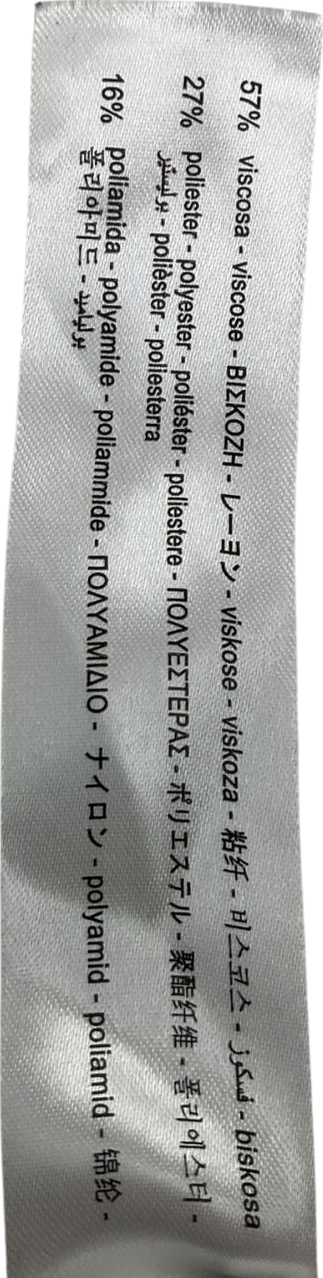 ZARA Cream And Navy Crew Neck Jumper UK S