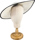 Karen Millen Cream Grosgrain Trim Large Disc Fascinator One Size