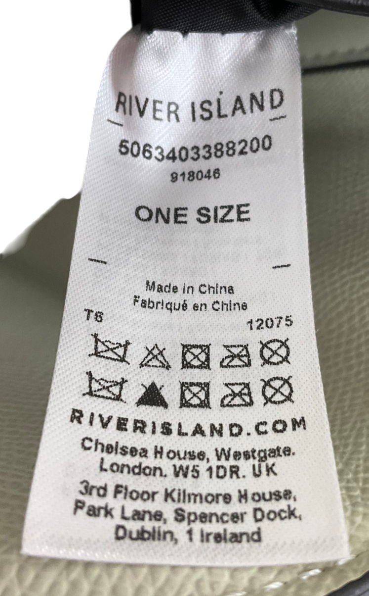 River Island Green Scarf Mini Tote Cross Body Bag