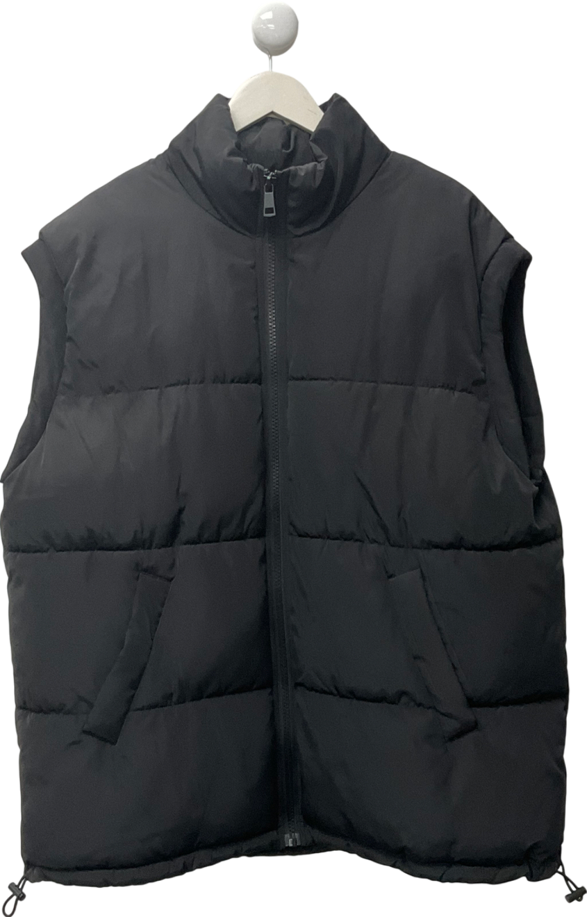 H&M Black Padded Gilet UK XL