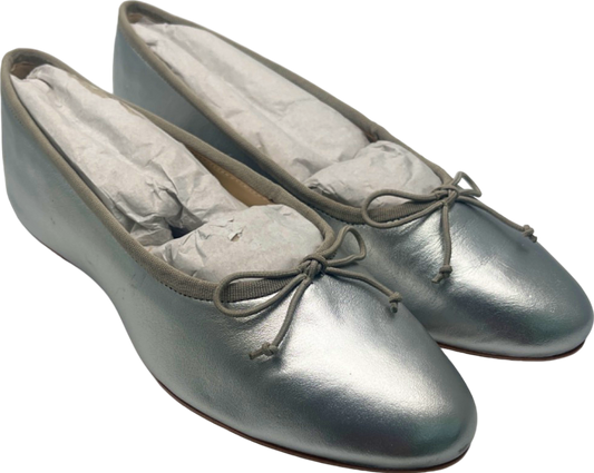 Guilhermina Silver Ballerina Shoes UK Size 4