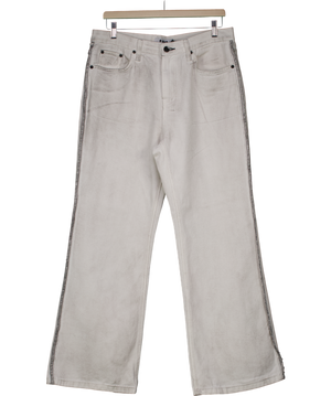 DRI White Denim True Tapered Payola Jean Trousers UK L