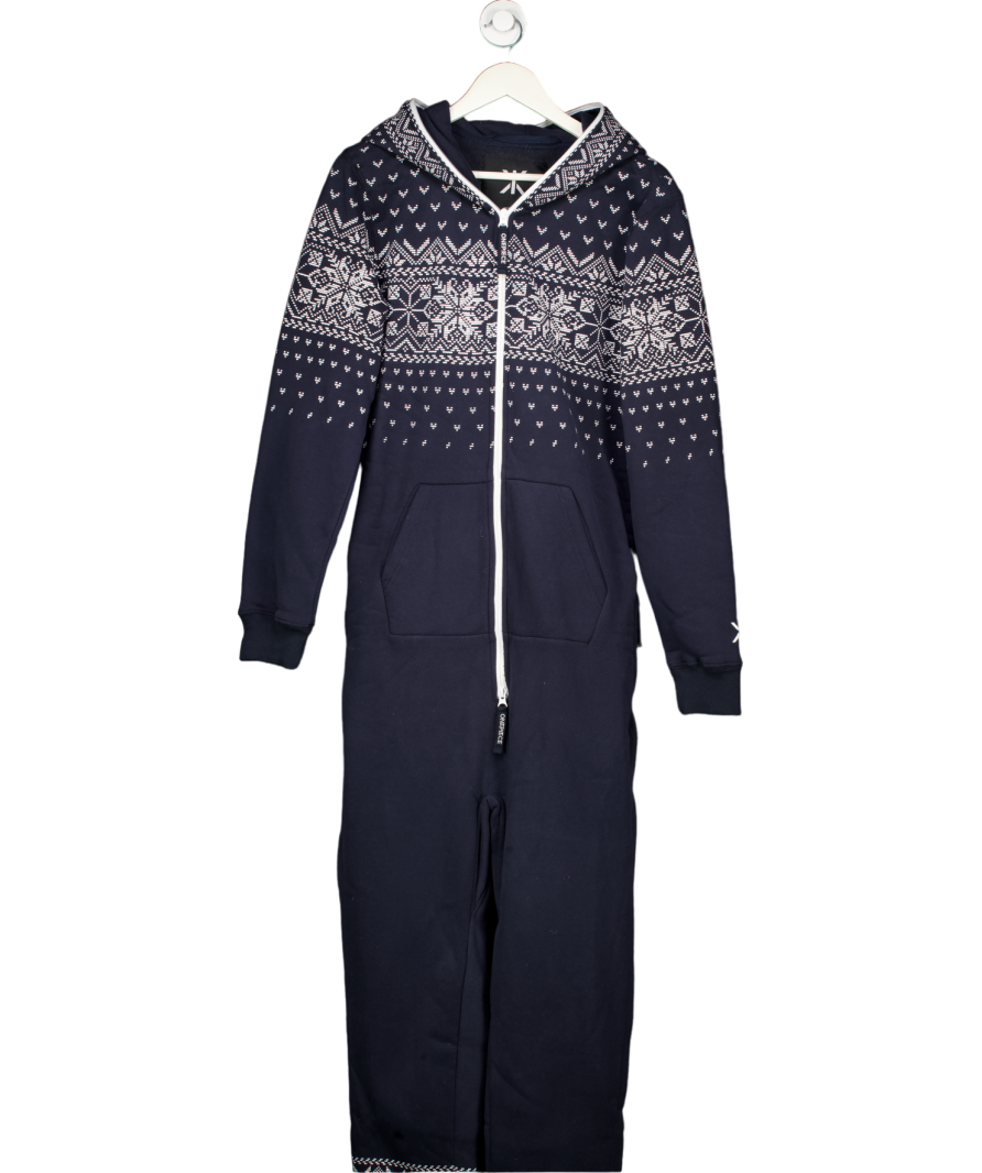 Onepiece Blue Ski Pass Original Zip Up Jumpsuit UK M