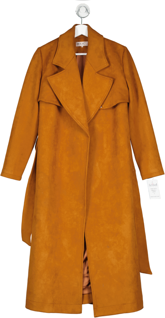 House of CB Brown Suede Trench Coat UK S