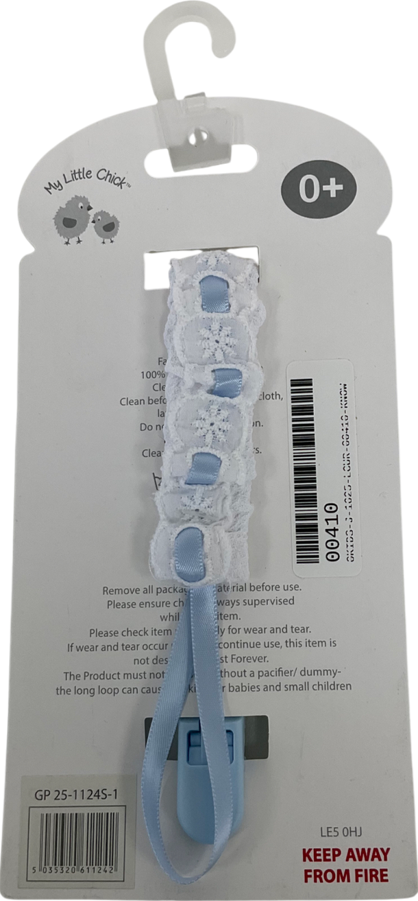 My Little Chick White Lace And Ribbon Dummy Clip One Size