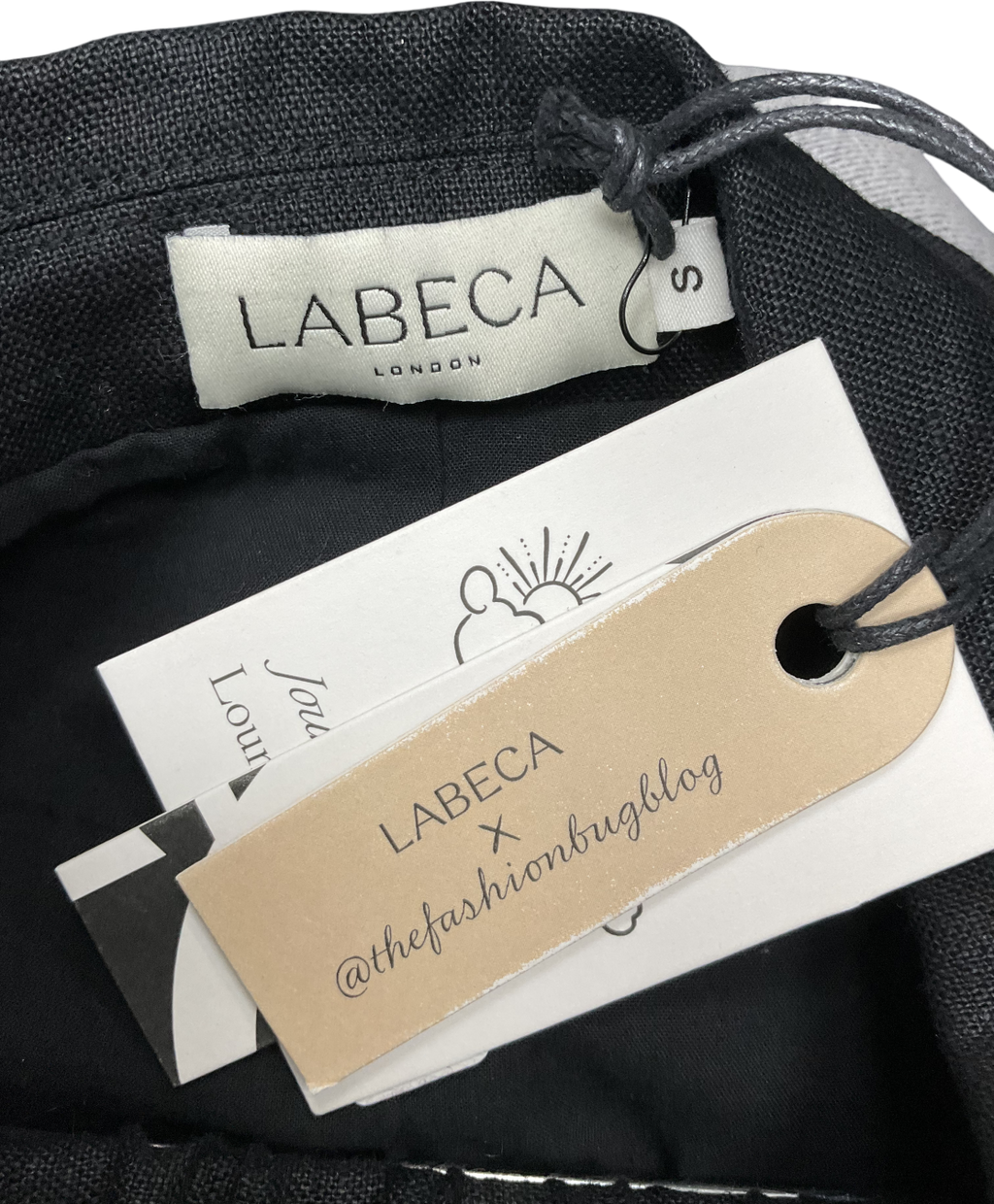 Labeca Cassie Black Linen Pleated Blazer And Shorts UK S