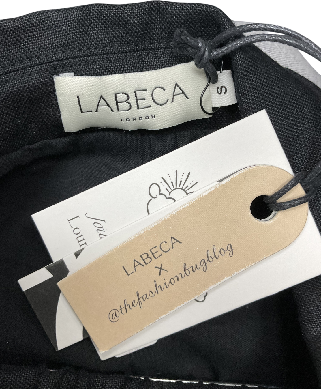 Labeca Cassie Black Linen Pleated Blazer And Shorts UK S