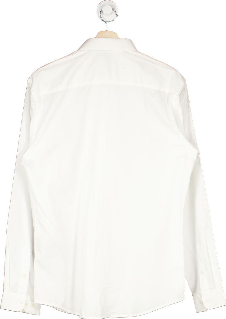 Jack & Jones White Slim Fit Cardiff Shirt L/S UK L